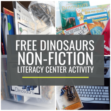 Dinosaurs Non-fiction Literacy Center Activity