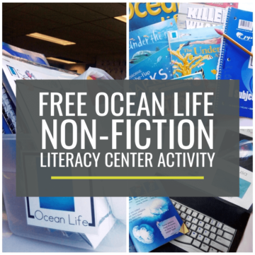 Ocean Life Non-fiction Literacy Center Activity