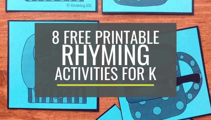 8 Free Rhyming Activities for Kindergarten