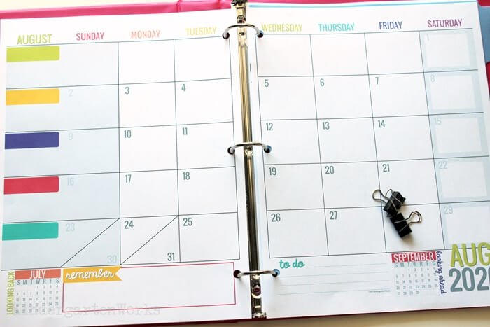 2019-2020 Printable Calendar Template Teacher Planning