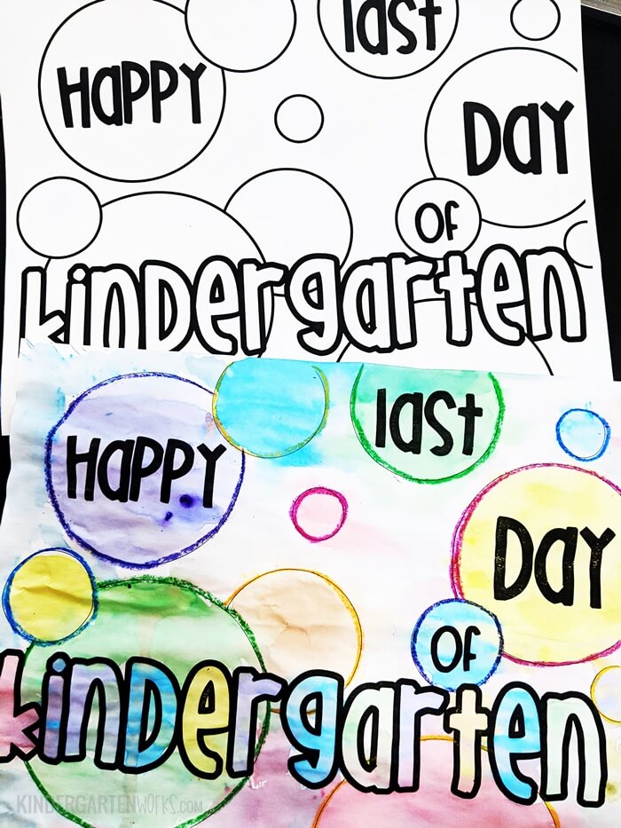 Kindergarten last day coloring page