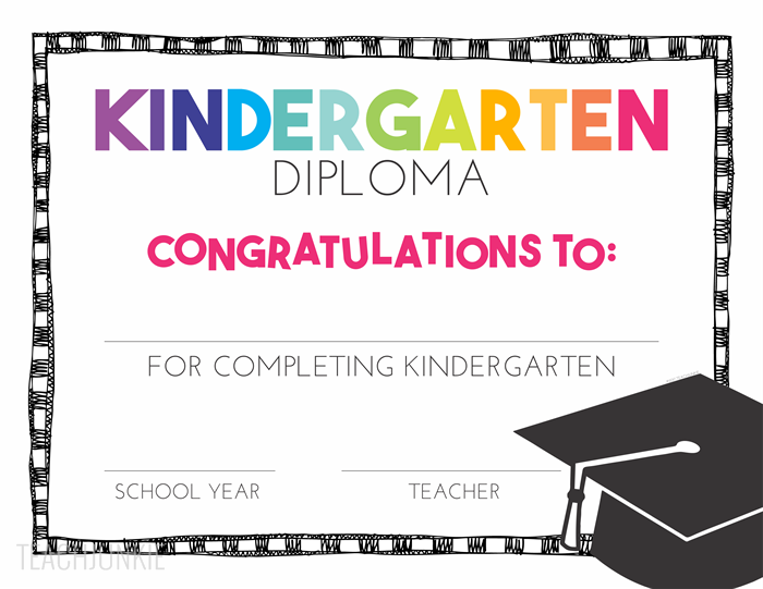 Free Kindergarten Diplomas (Editable) KindergartenWorks