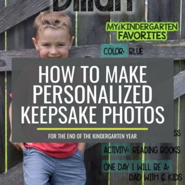 Make Personalized Kindergarten Favorites Keepsake Photos
