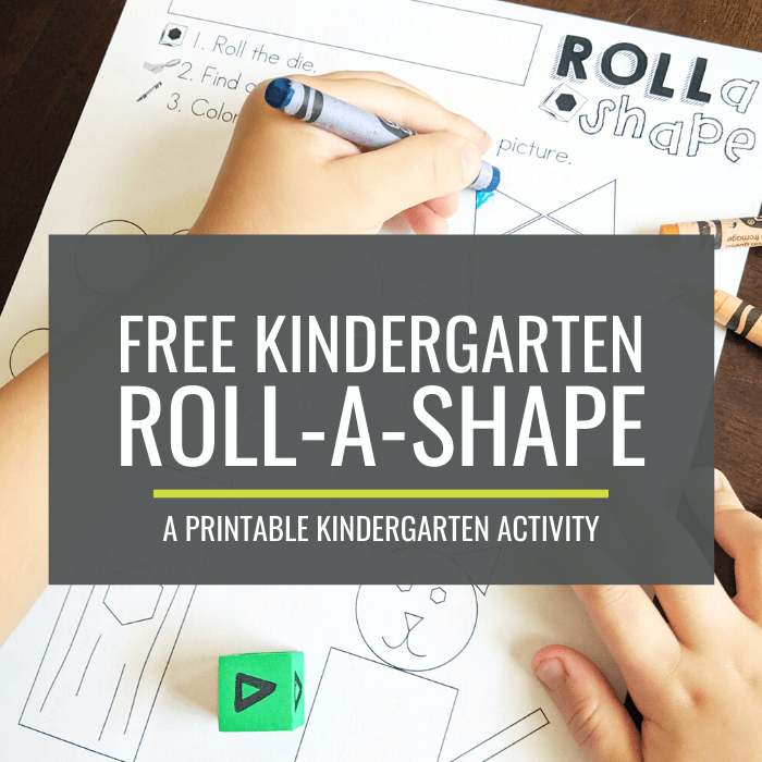 Free Roll-A-2D-Shape Activity for Kindergarten
