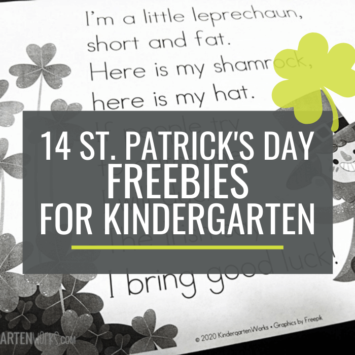 14 St. Patrick’s Day Freebies for Kindergarten