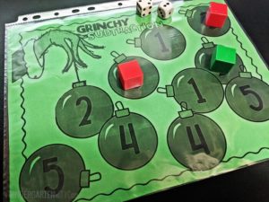 Free Grinchy Subtraction Bump Game – KindergartenWorks