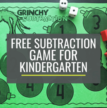 Free Grinchy Subtraction Game for Kindergarten