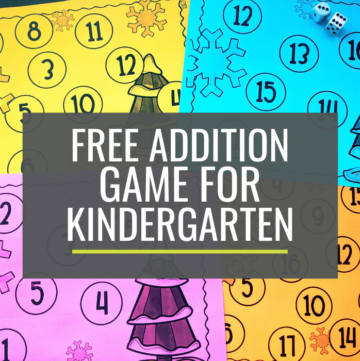 Free Wintertime Addition Game for Kindergarten
